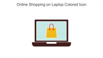 Online Shopping On Laptop Colored Icon In Powerpoint Pptx Png And Editable Eps Format