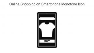 Online Shopping On Smartphone Monotone Icon In Powerpoint Pptx Png And Editable Eps Format