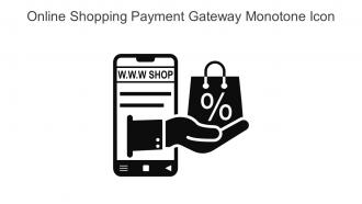 Online Shopping Payment Gateway Monotone Icon In Powerpoint Pptx Png And Editable Eps Format