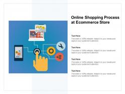 Online shopping process at ecommerce store