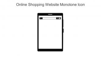 Online Shopping Website Monotone Icon In Powerpoint Pptx Png And Editable Eps Format