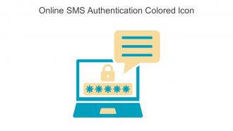 Online SMS Authentication Colored Icon In Powerpoint Pptx Png And Editable Eps Format