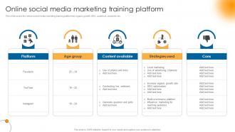 Online Social Media Marketing Training Platform