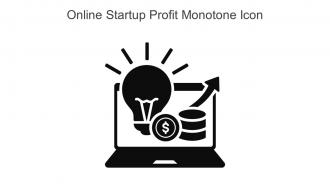 Online Startup Profit Monotone Icon In Powerpoint Pptx Png And Editable Eps Format