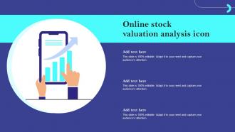 Online Stock Valuation Analysis Icon Ppt File Infographic Template