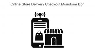 Online Store Delivery Checkout Monotone Icon In Powerpoint Pptx Png And Editable Eps Format