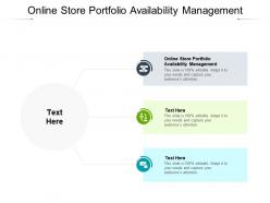 Online store portfolio availability management ppt powerpoint presentation model designs cpb