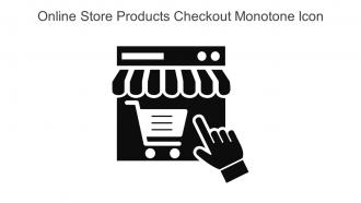 Online Store Products Checkout Monotone Icon In Powerpoint Pptx Png And Editable Eps Format