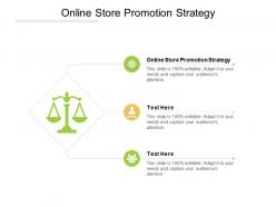 Online store promotion strategy ppt powerpoint presentation portfolio graphics cpb