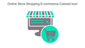 Online Store Shopping E Commerce Colored Icon In Powerpoint Pptx Png And Editable Eps Format