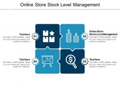 Online store stock level management ppt powerpoint presentation pictures layout ideas cpb