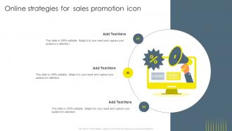 Online Strategies For Sales Promotion Icon