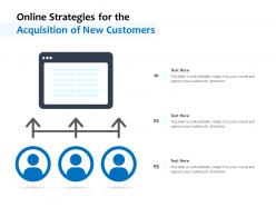 Online strategies for the acquisition of new customers