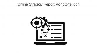 Online Strategy Report Monotone Icon In Powerpoint Pptx Png And Editable Eps Format