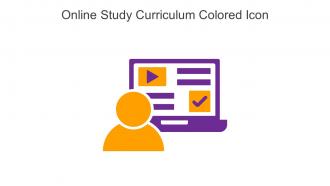 Online Study Curriculum Colored Icon In Powerpoint Pptx Png And Editable Eps Format