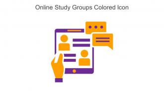 Online Study Groups Colored Icon In Powerpoint Pptx Png And Editable Eps Format