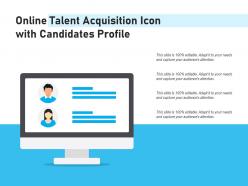 Online talent acquisition icon with candidates profile