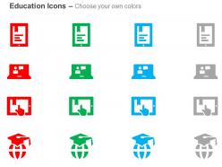 Online teacher report global degree education ppt icons graphics