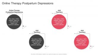 Online Therapy Postpartum Depressions In Powerpoint And Google Slides Cpb