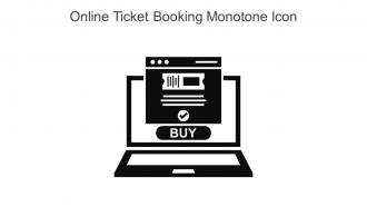 Online Ticket Booking Monotone Icon In Powerpoint Pptx Png And Editable Eps Format