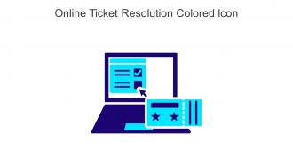 Online Ticket Resolution Colored Icon In Powerpoint Pptx Png And Editable Eps Format