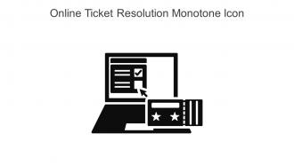 Online Ticket Resolution Monotone Icon In Powerpoint Pptx Png And Editable Eps Format