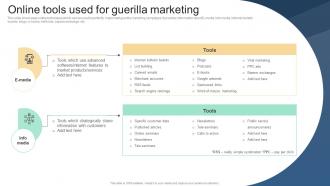 Online Tools Used For Guerilla Marketing Implementing Viral Marketing Strategies To Influence