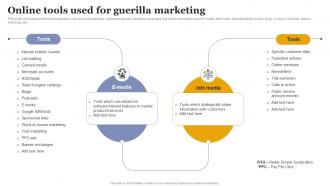 Online Tools Used For Guerilla Marketing Increasing Business Sales Through Viral Marketing