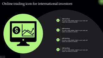 Online Trading Icon For International Investors