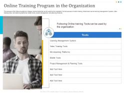 Online Training Program In The Organization Platforms Ppt Powerpoint Diagrams