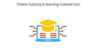 Online Tutoring E Learning Colored Icon In Powerpoint Pptx Png And Editable Eps Format