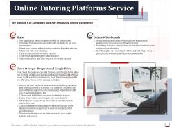 Online tutoring platforms service ppt powerpoint presentation infographics