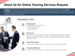 Online tutoring services request for proposal powerpoint presentation slides