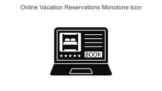 Online Vacation Reservations Monotone Icon In Powerpoint Pptx Png And Editable Eps Format