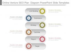Online venture seo plan diagram powerpoint slide templates