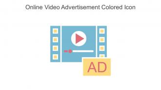 Online Video Advertisement Colored Icon In Powerpoint Pptx Png And Editable Eps Format