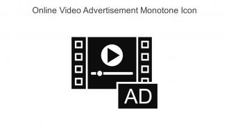 Online Video Advertisement Monotone Icon In Powerpoint Pptx Png And Editable Eps Format