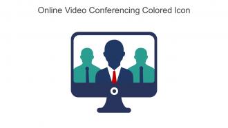 Online Video Conferencing Colored Icon In Powerpoint Pptx Png And Editable Eps Format