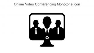 Online Video Conferencing Monotone Icon In Powerpoint Pptx Png And Editable Eps Format