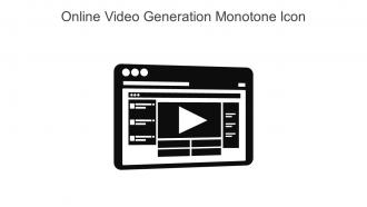 Online Video Generation Monotone Icon In Powerpoint Pptx Png And Editable Eps Format