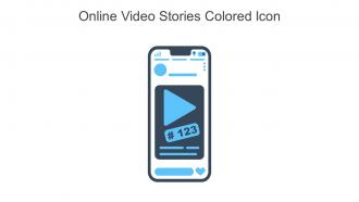 Online Video Stories Colored Icon In Powerpoint Pptx Png And Editable Eps Format
