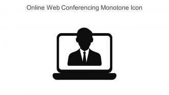 Online Web Conferencing Monotone Icon In Powerpoint Pptx Png And Editable Eps Format