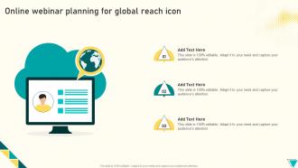 Online Webinar Planning For Global Reach Icon