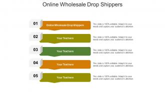 Online wholesale drop shippers ppt powerpoint presentation model icons cpb