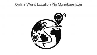 Online World Location Pin Monotone Icon In Powerpoint Pptx Png And Editable Eps Format
