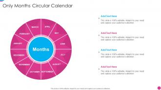 Only Months Circular Calendar