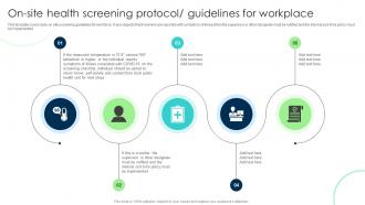 Onsite Health Screening Protocol Guidelines For Workplace Business Transformation Guidelines