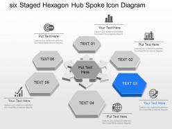 Oo six staged hexagon hub spoke icon diagram powerpoint template