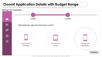 Ooomf application details with budget range ooomf now crew investor funding elevator pitch deck