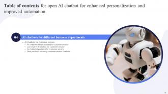 Open AI Chatbot For Enhanced Personalization And Improved Automation AI CD V Analytical Idea